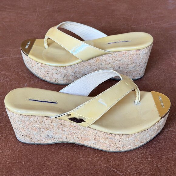 Jimmy Choo Pathos Patent Leather Wedges 36.5 - Picture 4 of 15